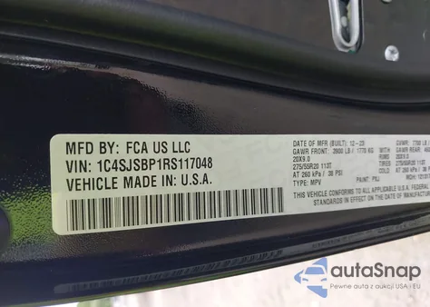 2024 Jeep Wagoneer L Series Ii 4X4 from USA, damaged, VIN 1C4SJSBP1RS117048